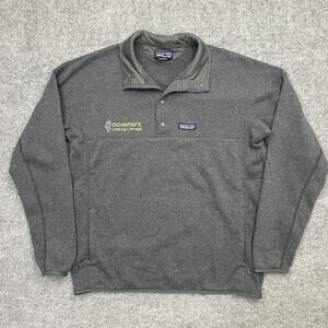 Patagonia Better Sweater Pullover Mens Large Gray 1/4 Snap Fleece Jacket Logo